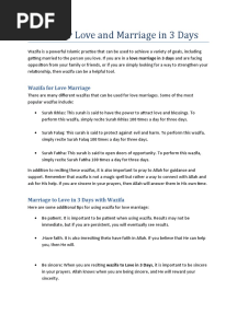 Wazifa For Love and Marriage in 3 Days 2