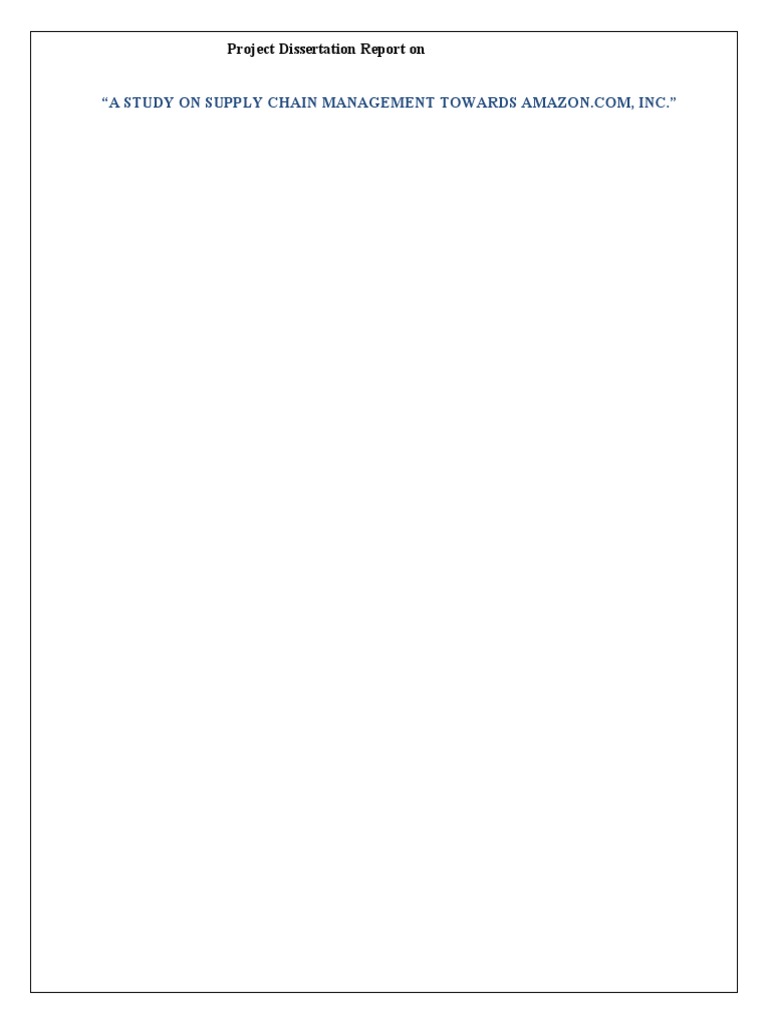 Supply Chain Management at Amazon.com | PDF | Supply Chain | Supply ...