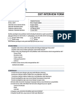 Exit Interview Form - Yolanda Permata Fiberhome