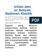 Pengertian Dan Tekstur Batuan Sedimen Klastik