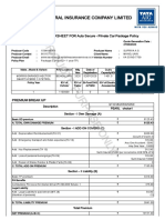 Tata AIG Motor Premium Quote - 3184 - QT - 23 - 6205925059