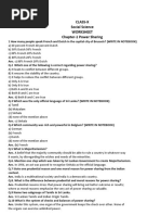 Worksheet of Power Sharing