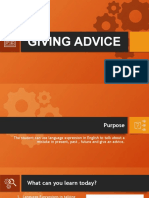 Meeting 3 - Giving Advice