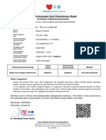 Surat Keterangan Hasil Pemeriksaan Rapid: Certificate of Medical Examination
