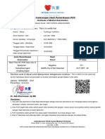 Surat Keterangan Hasil Pemeriksaan PCR: Certficate of Medical Examination