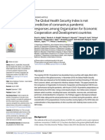 Global Health Security Index Vs Cumulative