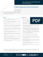 Dos and Donts in Metallic Expansion Joints Installation