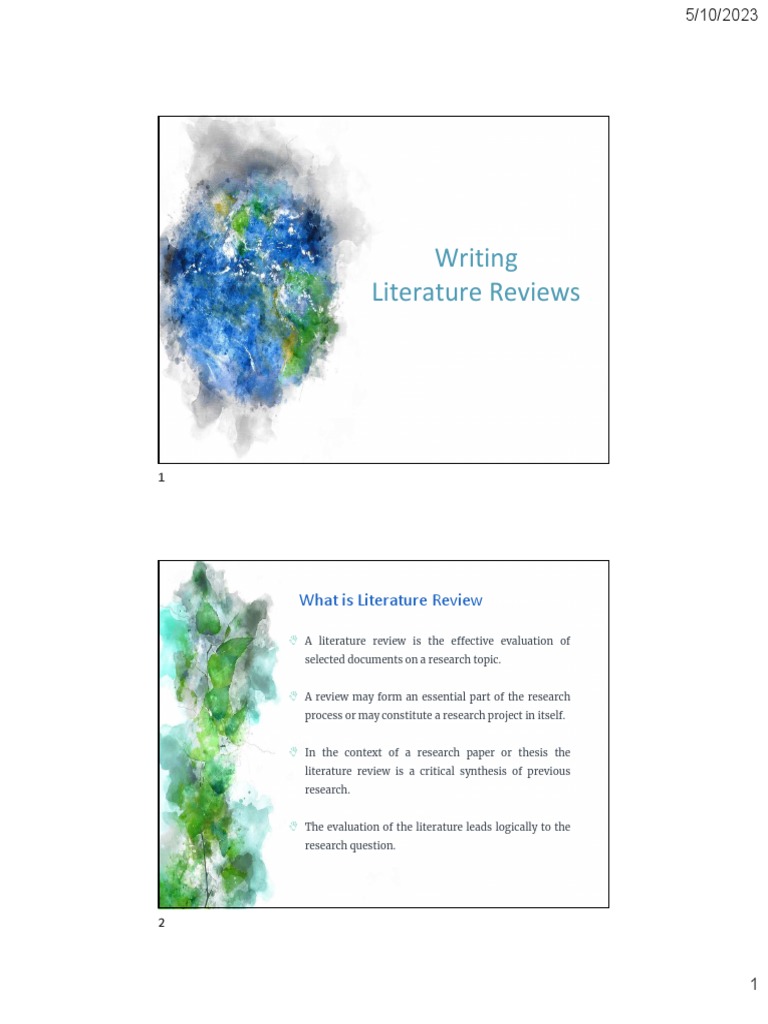 Literature Review | PDF | Methodology | Literature Review