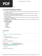 Exception Handling in Python