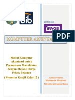 Modul MYOB V 24 Metode Harga Pokok Pesanan