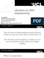Introduction To Sequencing and ONT DR Linzy Elton