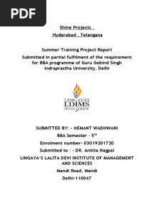 Summer Internship Report