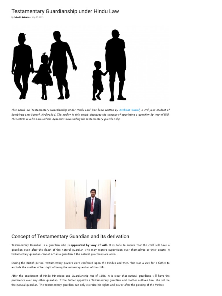 Testamentary Guardianship in Hindu Law | PDF | Legal Guardian ...