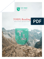 TST Prep - 100 TOEFL Reading Practice Questions WITHOUT ANSWER KEYS