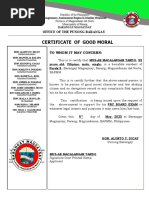 Certificate of Good Moral - 2023