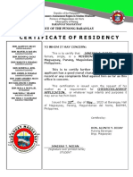 Certificate of Residency - Proof of Residency For Loan Application