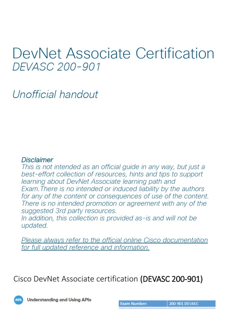 DevNet Associate Exam 200-901 Guide | PDF | Computer Network | Cloud ...