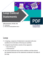 Loop Control Statements