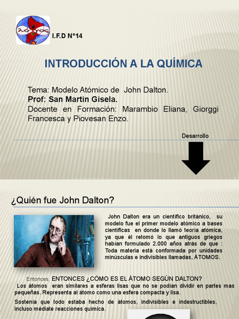 Modelo Atómico de John Dalton | PDF | Átomos | Química