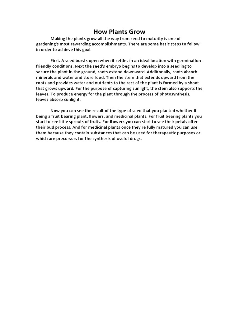 How Plants Grow | PDF