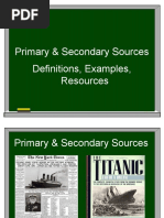 Primary Secondary Sources