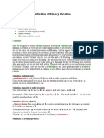 Definition of Binary Relation