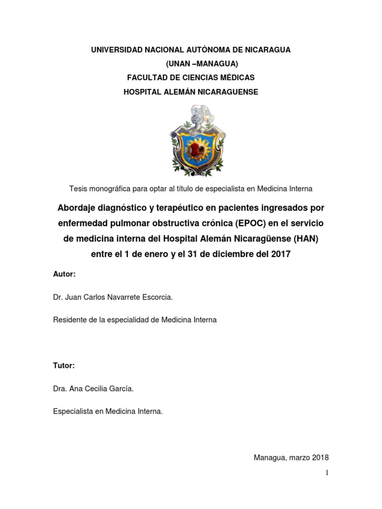 Abordaje de EPOC en el HAN 2017 | PDF | Enfermedad pulmonar obstructiva ...