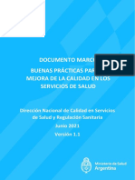 DOCUMENTO MARCO - BUENAS PRÁCTICAS PARA LA MEJORA DE LA CALIDAD EN LOS SERVICIOS DE SALUD V1.1 Junio2021