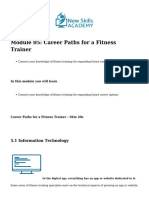 Module 05 - Career Paths For A Fitness Trainer