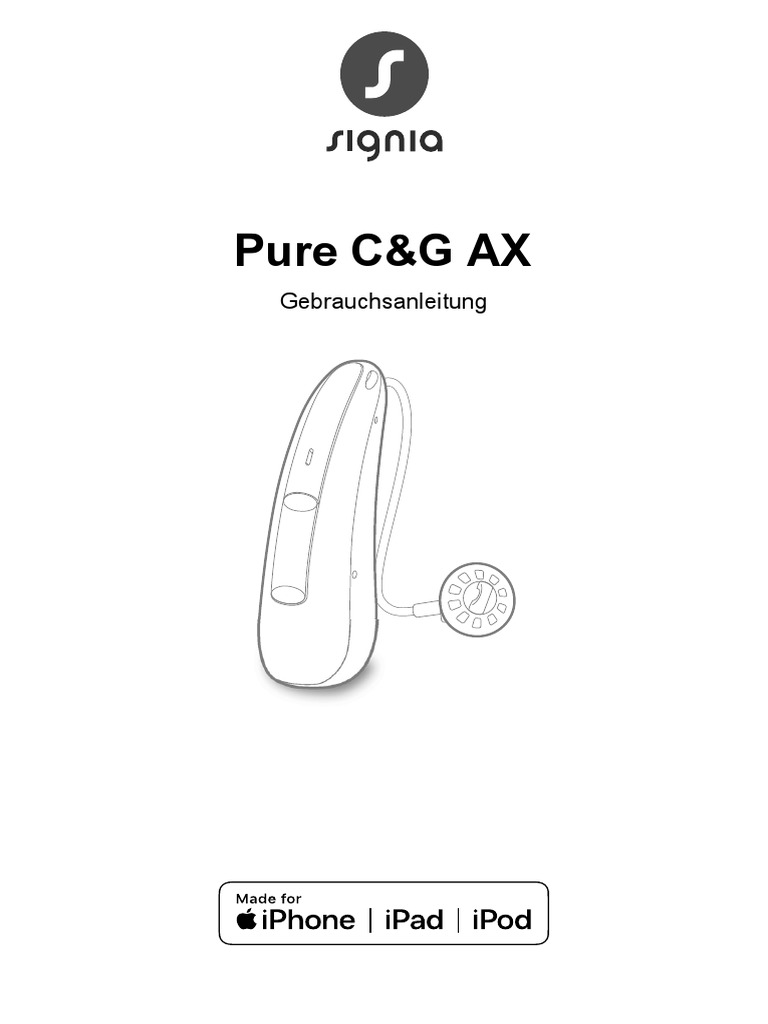 Gebrauchsanleitung Signia Pure C&G AX | PDF