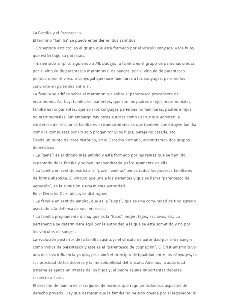 La Familia y El Parentesco | PDF | Parentesco | Familia