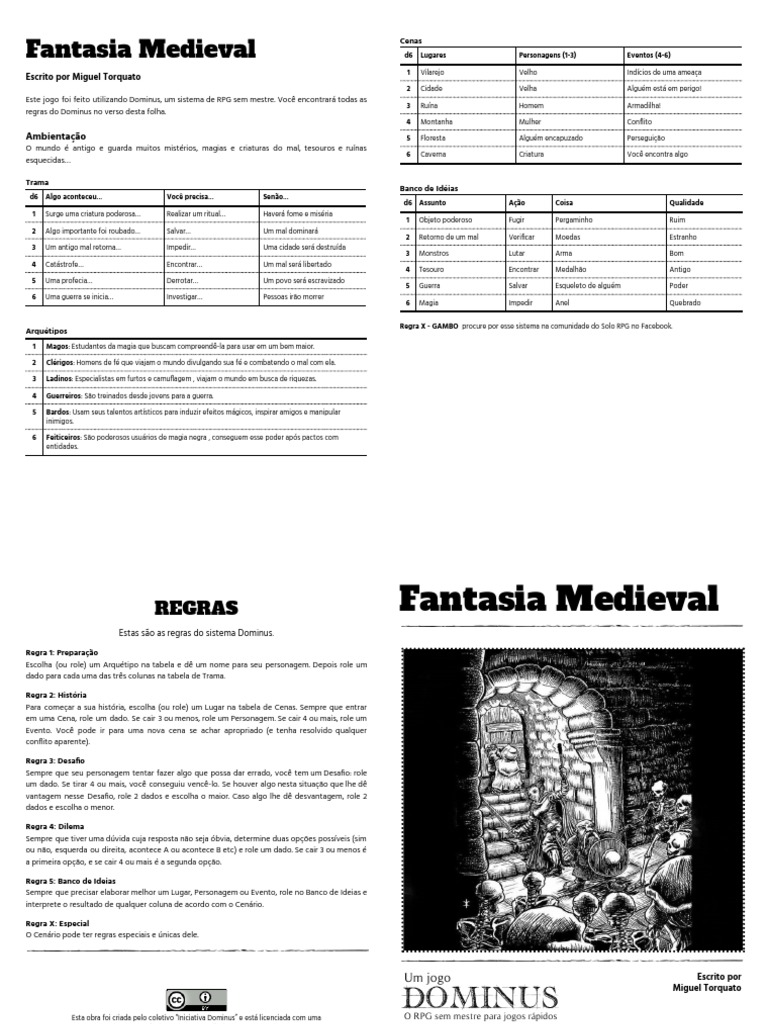 RPG Dominus: Fantasia Medieval | PDF | Jogos de RPG