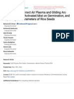 Effects of DBD Direct Air Plasma and Gliding Arc I