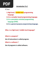 26-5 Introduction To C