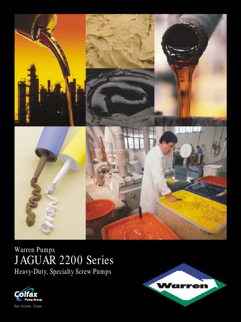 Warren Pumps Jaguar 2200 Series 沥青泵选型 PDF Pump Bearing (Mechanical)