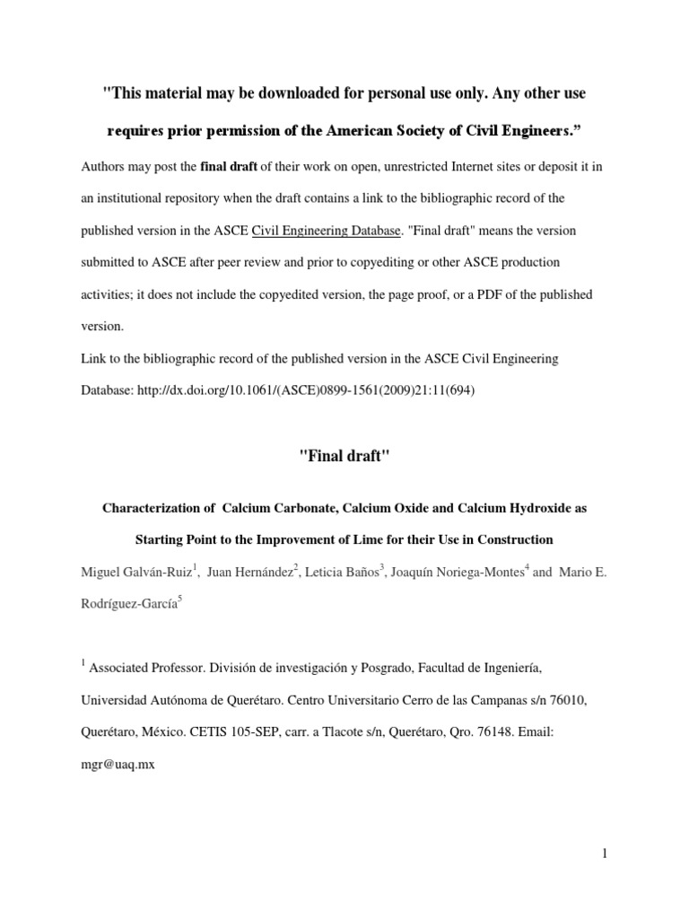 Characterization of Calcium Carbonate Ca | PDF | Cement | X Ray ...