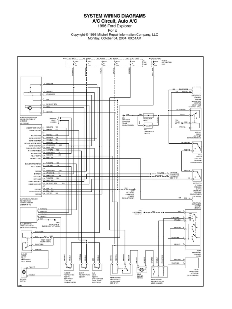 Where To Find Power Window Wiring Diagram For1996 Ford Explorer