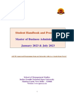 MBA Student Handbook and Prospectus