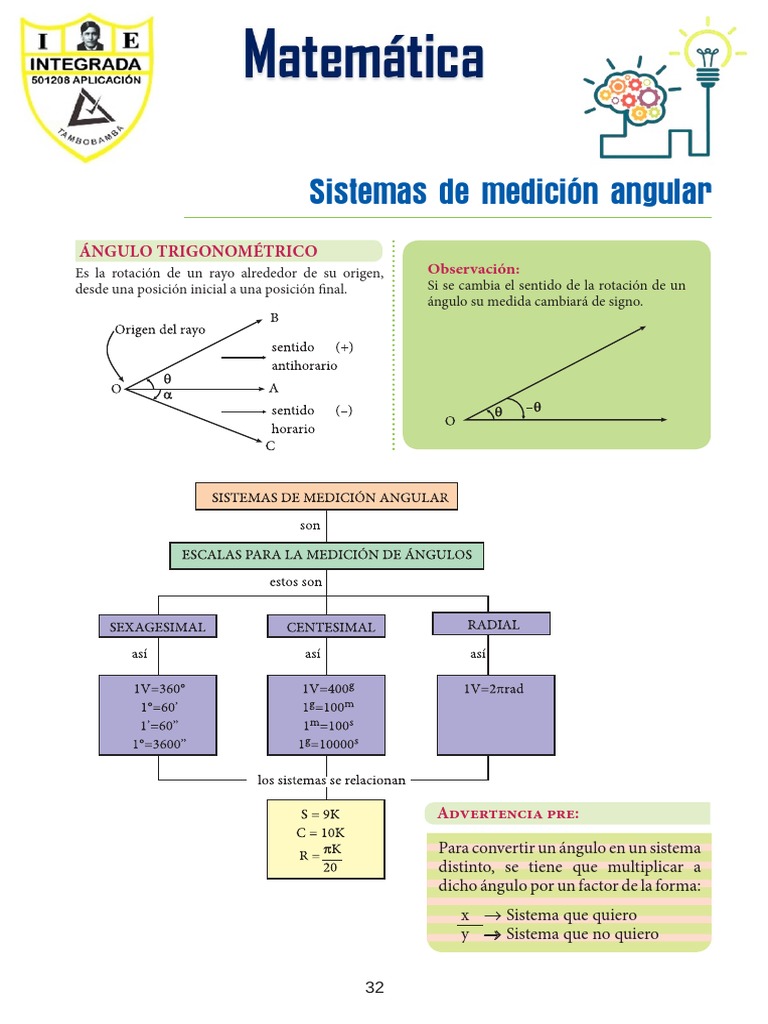 Aplicación Matemática - Sistema de Medición Angular | PDF | Geometría ...