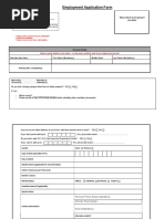 Employment Application Form: Please Attach Recent Passport Size Photo