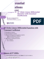 Chapter 2 - 2nd Order Linear Differential Equation With Constant Coefficients - Part 1