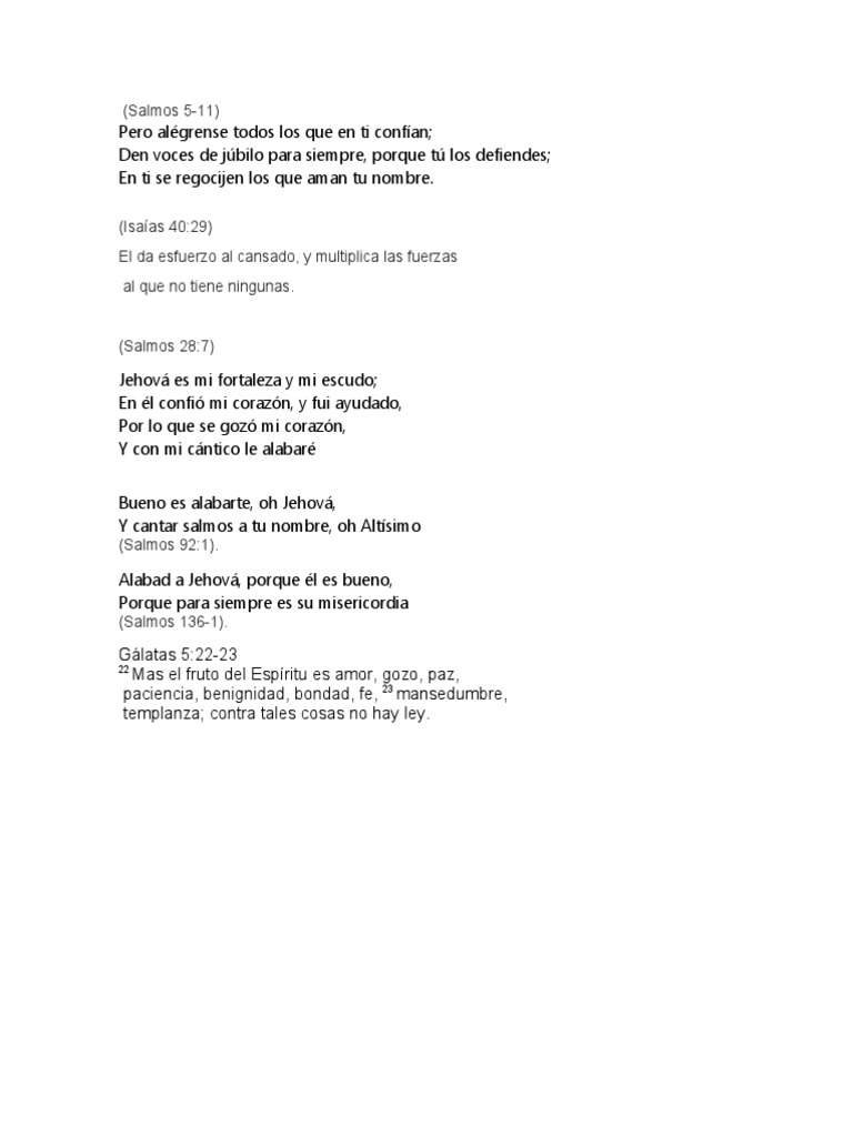 Salmos de Alabanza y Confianza en Dios | PDF