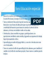 Propuestas Foro Educación Especial