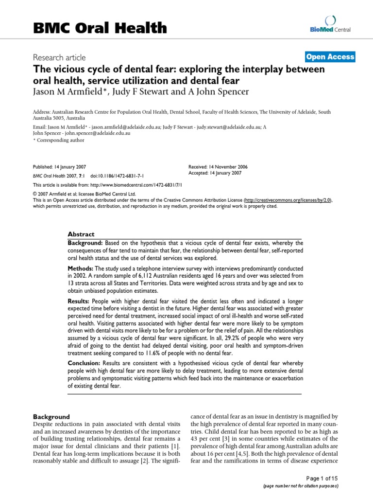 BMC Oral Health PDF Dentistry Sampling (Statistics)