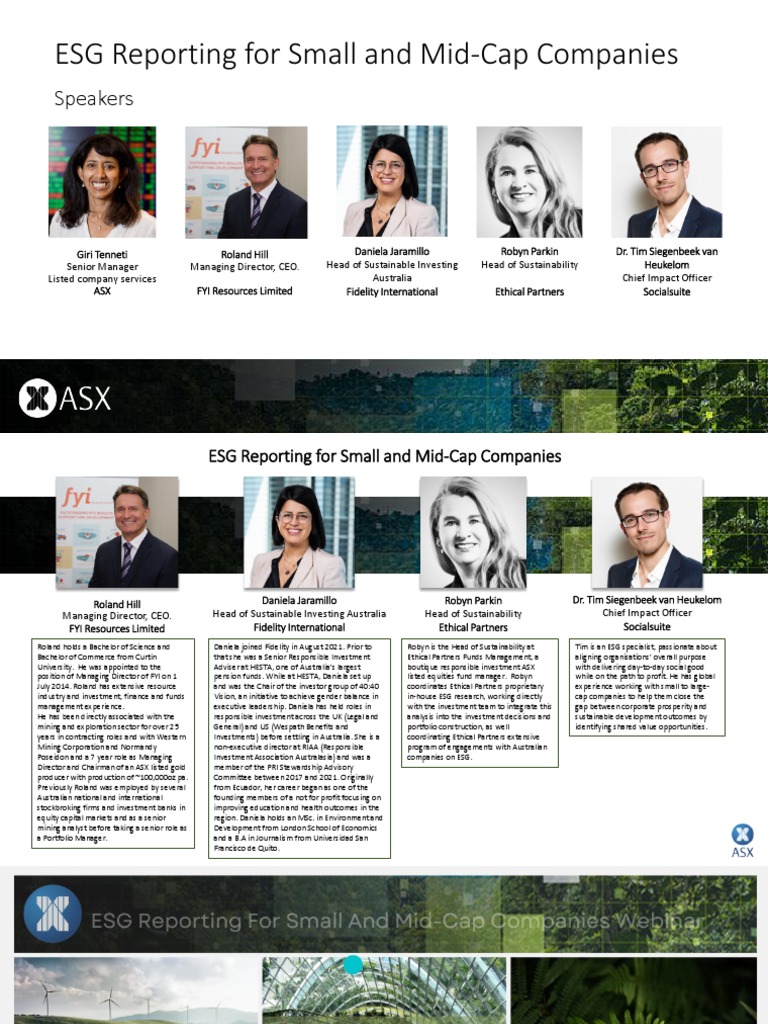 Asx Esg Reporting Webinar 20230222 Download Free PDF International