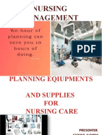 Planning Equipments and Supplies