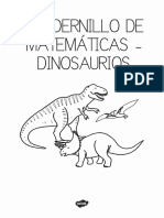 cuaderno matemáticas dinosaurios