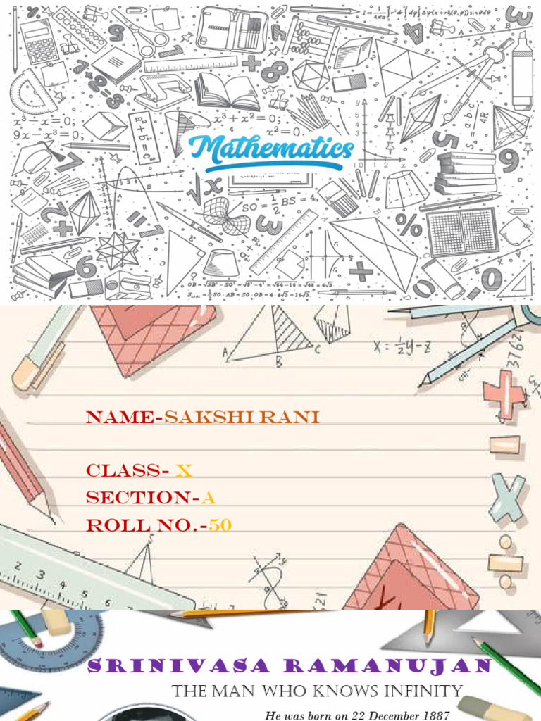 Mathematics - Contribution To Srinivasa | PDF | Numbers | Mathematics