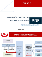 Imputación Objetiva y Subjetiva Autoría y Participación