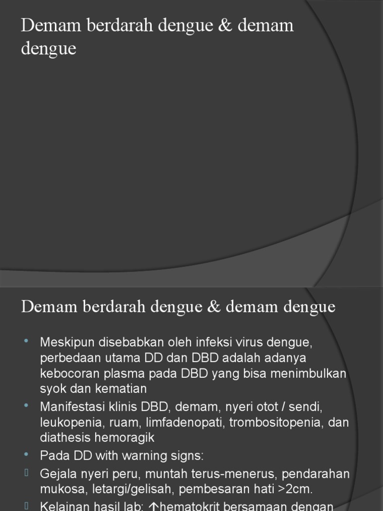 Demam Berdarah Dengue Demam Dengue Pdf
